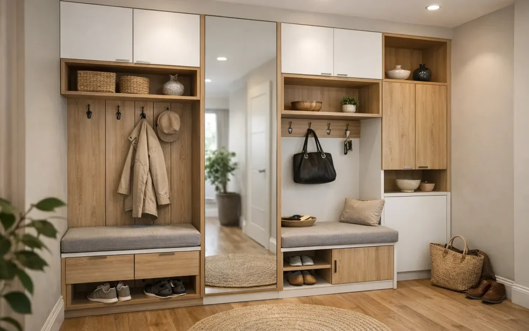 Mobilier hol la comandă care chiar folosește spațiul
